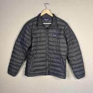 Patagonia Men's Jacket Grey Dark Gray Down Goose Puffer Coat Size M - 51884